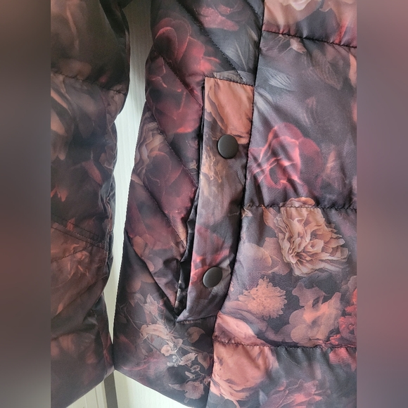 NWOT Athleta Downtown Printed Jacket Floral Antoinette Norwegian Grey Size Small - Picture 7 of 13